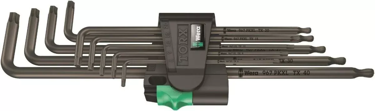 Wera 967/9 TX XL 1 TORX L-Key Set 9 Pieces 05024460001