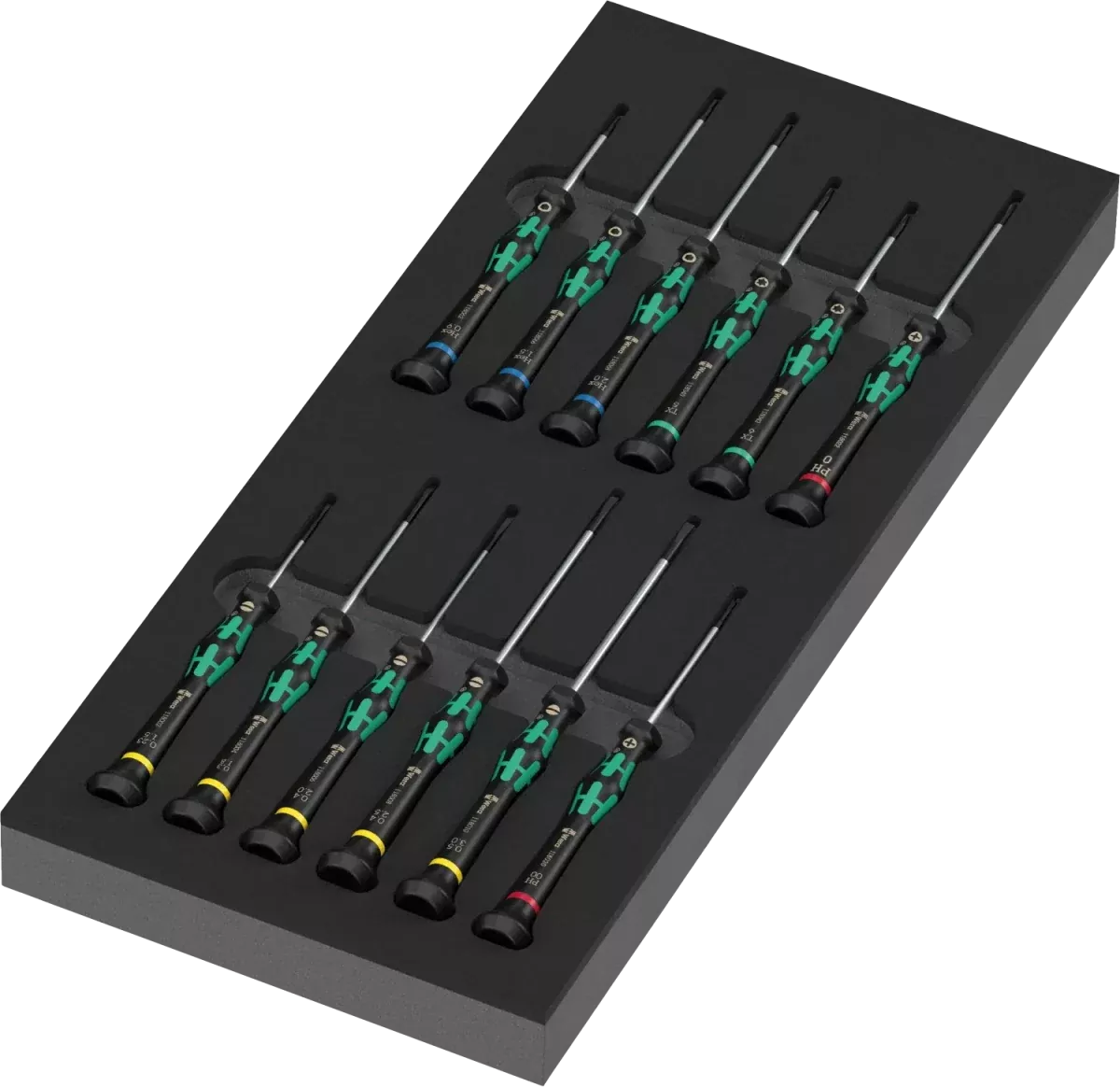 Wera 9716 Foam Insert Kraftform Micro Screwdriver Set 2, 13-Piece (05150107001)