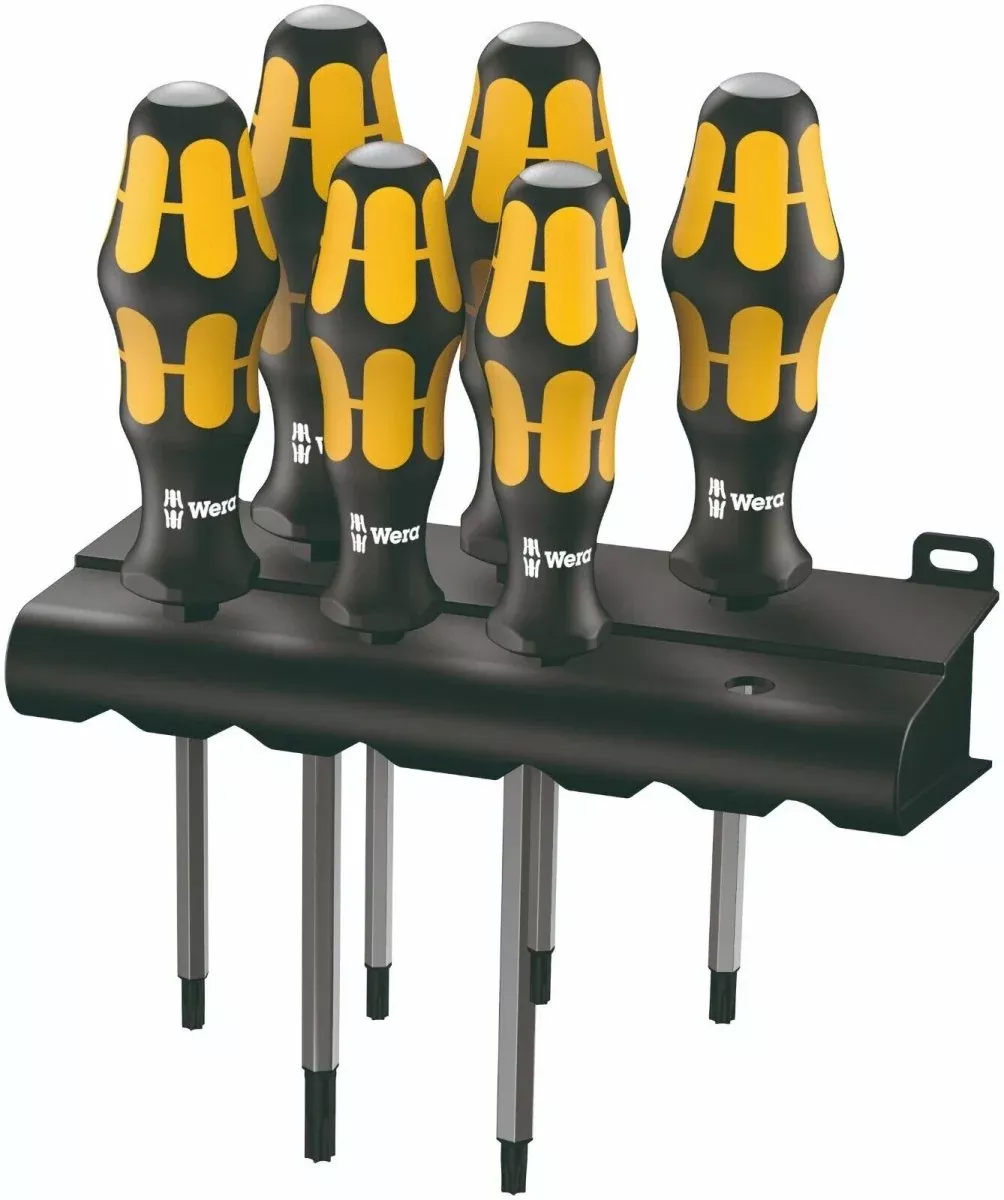 Wera 977/6 Kraftform Chiseldriver TORX Screwdriver Set With Rack 05024410001