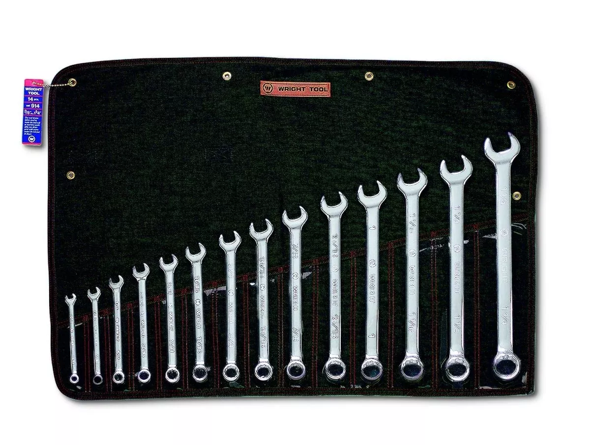 Wright Tool WRIGHTGRIP 2.0 12 Point Combination Wrench Set 14 Piece SAE 914